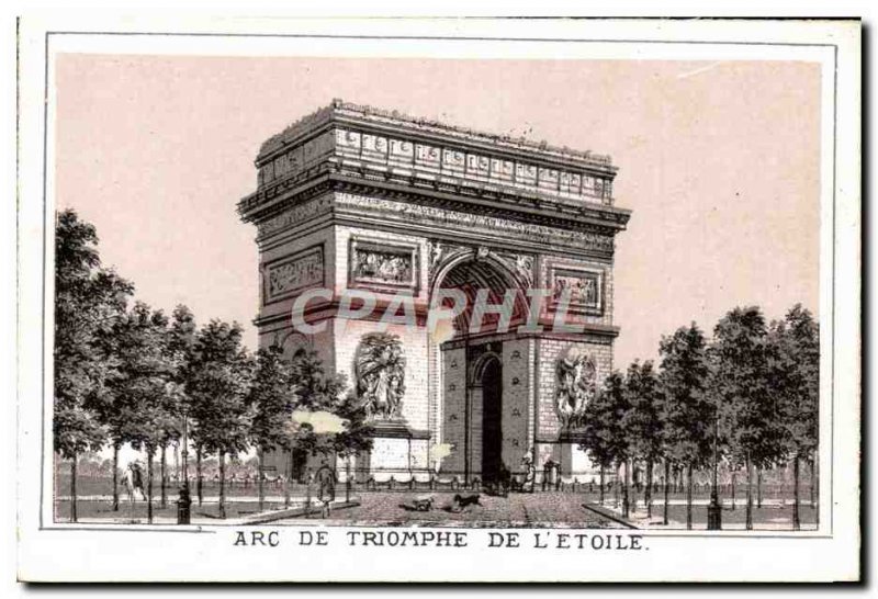 Old Postcard Arc De Triomphe De L & # 39Etoile Paris