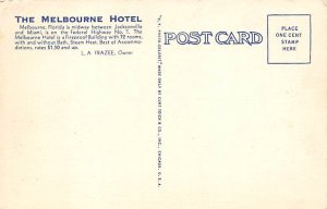 Melbourne Hotel Melbourne FL Postcard