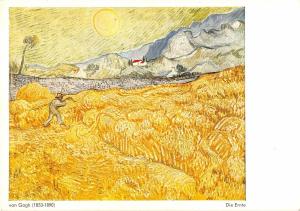 B63772 art reproduction van Gogh Die Ernte  painting postcard