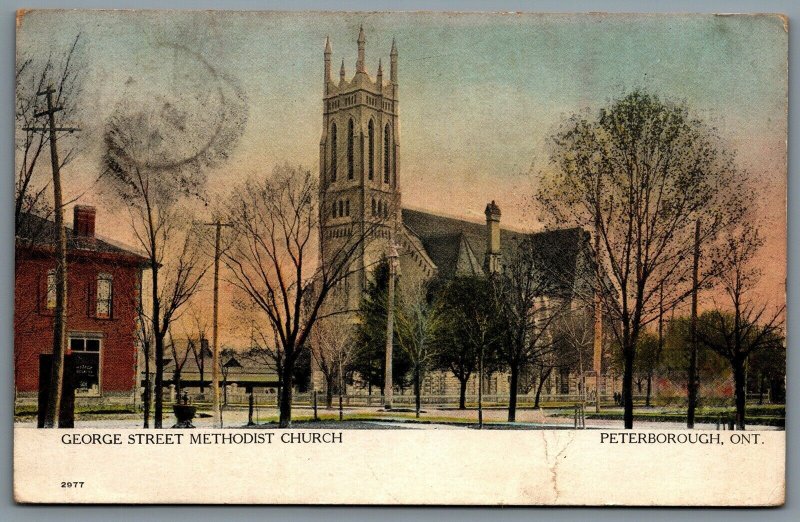 Postcard Peterborough ONT c1917 George Street Methodist Church War Tax Pontypool