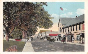 Scituate Massachusetts Front Street Storefronts Vintage Postcard U747