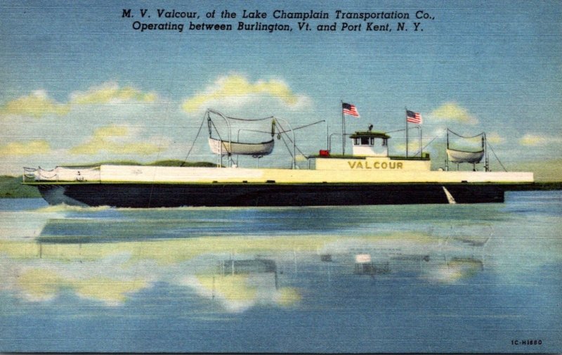 New York M V Vancour Of The Lake Champlain Transportation Company Curteich