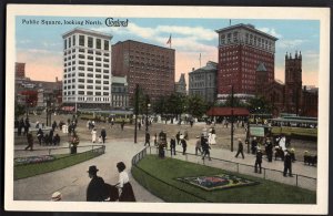 3120) CLEVELAND Public Square looking North - White Border