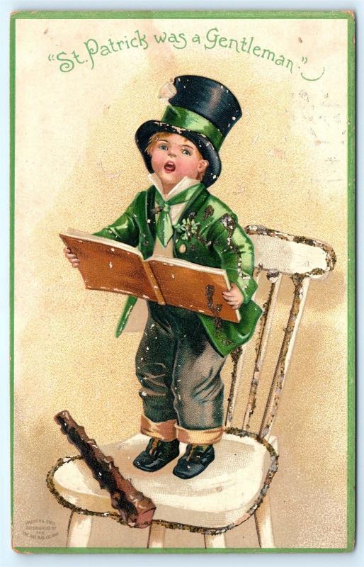 Postcard St Patrick's Day St Patrick Was a Gentleman Ellen Clapsaddle c1908 A06