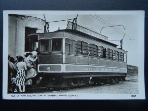 Isle of Man SNAEFELL MOUNTAIN RAILWAY No.6 Car at the Summit c1950s RP Postcard