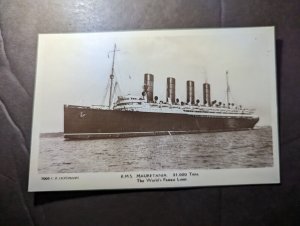 Mint England Ship Postcard Cunard Line RMS Mauretania