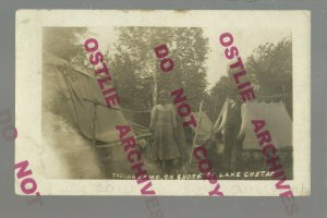 Lake Chetek WISCONSIN RPPC 1907 CHIPPEWA INDIAN CAMP Indians Ojibway Ojibwa