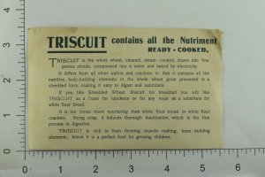 1890's Triscuit Shredded Whole Wheat Wafer Coffee Cup Saucer &M
