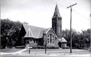 Real Photo Postcard The Methodist Church in Bedford, Iowa