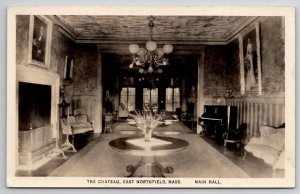 RPPC East Northfield MA Main Hall The Chateau Postcard F21