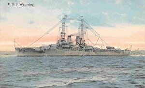 USS Wyoming Battleship US Navy Ship 1910s postcard
