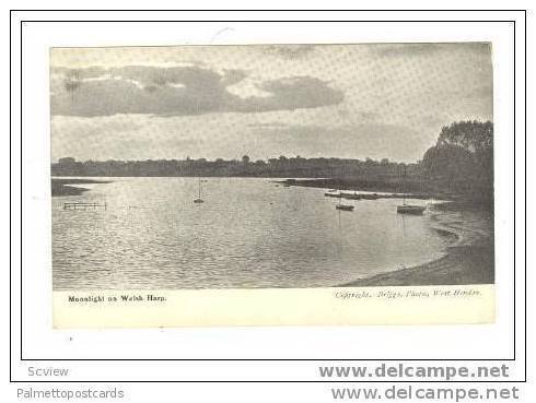 Moonlight on Welsh Harp, West Hendon, UK, 00-10s London Borough of Barnet