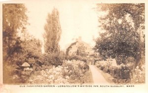 Garden in South Sudbury, MA Longfellow's Wayside Inn, Real Photo.