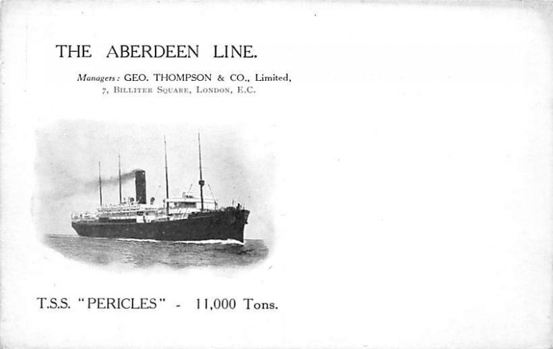 TSS Pericles Aberdeen Line Ship Unused 