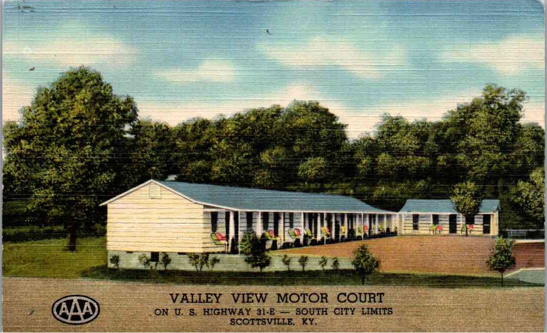 Scottsville, Kentucky The Valley View Motor Court in the 1950s