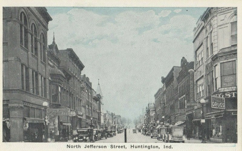 HUNTINGTON , Indiana , 1900-10s ; North Jefferson Street