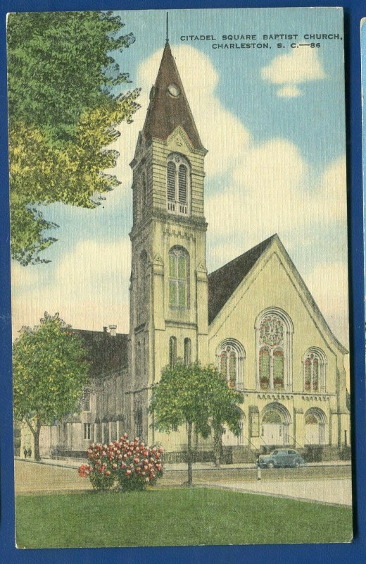 Citadel Square Baptist Church Charleston South Carolina sc postcard