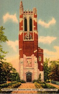 Michigan East Lansing Beaumont Tower Michigan State College 1940