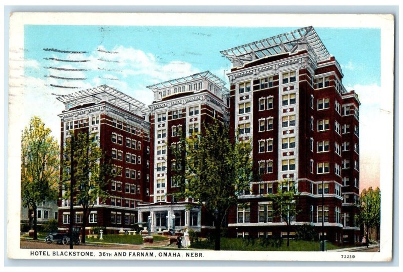 1928 Hotel Blackstone 36th Farnam Omaha Nebraska NE Council Bluff Iowa Postcard