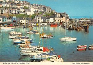 BR90321 harbour and fish market brixham devon ship bateaux  uk