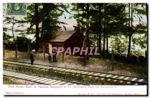 Postcard Old First House Built In Tacoma Removed To Pt Definance Park for Pre...