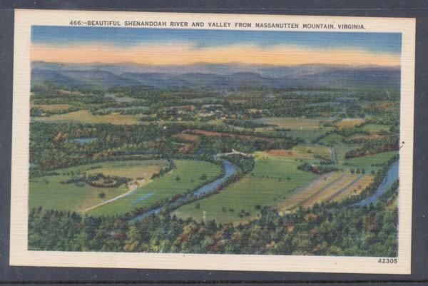 Virginia colour PC Shenandoah Valley Massanutten Mtn, unused