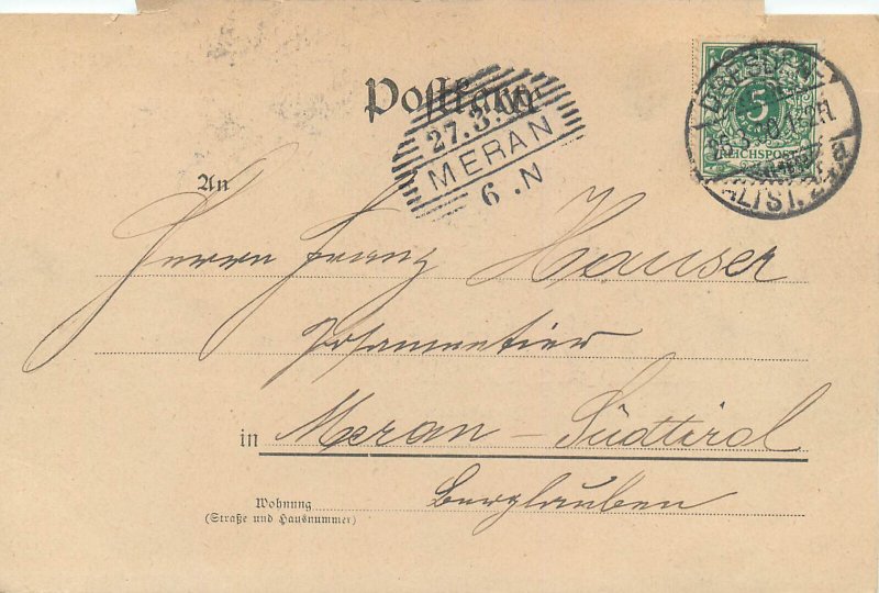 Germany gruss aus Dresden 1900 postcard (corners cut damage)