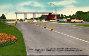 Florida St Petersburg Maximo Point Toll Station ENtering North Side Of Sunshi...