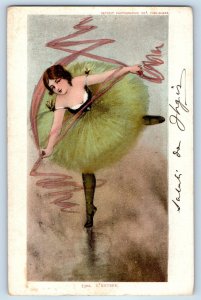 1911 Woman Dancing Ballerina L Entree New York NY Posted Antique Postcard