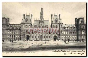 Old Postcard The Paris City Hall