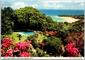 VINTAGE POSTCARD CONTINENTAL SIZE SHAW PARK GARDENS IN OCHO RIOS JAMAICA