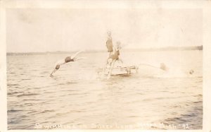 Swimming in Silver Lake Real Photo Mears MI 