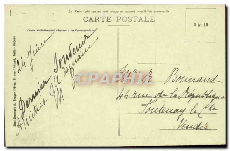 Angers Postcard Old Square rallying the theater