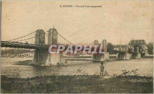 Grand Old Postcard Cosne Suspension Bridge