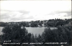 Ishpeming Michigan MI Lake Bancroft Real Photo Vintage Postcard