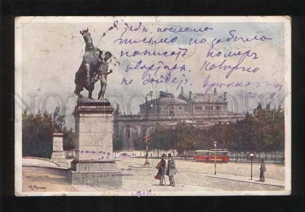 059297 AUSTRIA Wien Burgtheater by Preuss Old RPPC