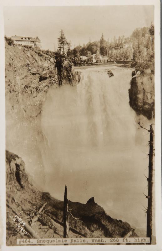 Snoqualmie Falls Washington WA J.A. Juleen Unused RPPC Real Photo Postcard D33 