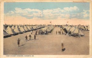 Augusta Georgia View Of Camp Hancock Color Lithograph Vintage Postcard U8945