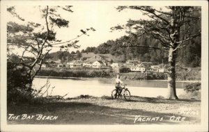 Yachats OR Bay Beach c1940 Real Photo Postcard