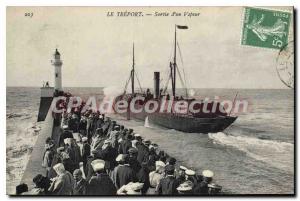 Postcard Old Treport On A Steam Output