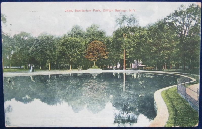 Lake Sanitarium Park Clifton Springs NY 1909