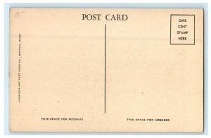 1947 Beacon Light, Penobscot Bay, Belfast, Maine ME Antique Postcard