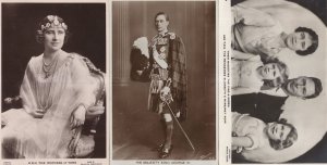 King George V Duchess Of York 3x Royalty Real Photo Old Postcard s