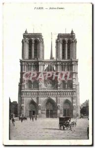 Old Postcard Paris Notre Dame