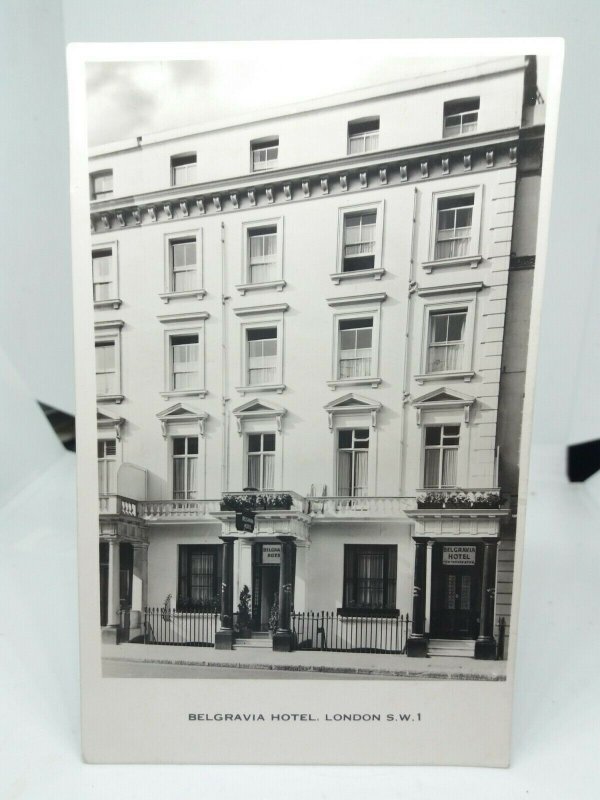 Belgravia Hotel 86 Belgrave Rd Victoria London Vintage RP Postcard