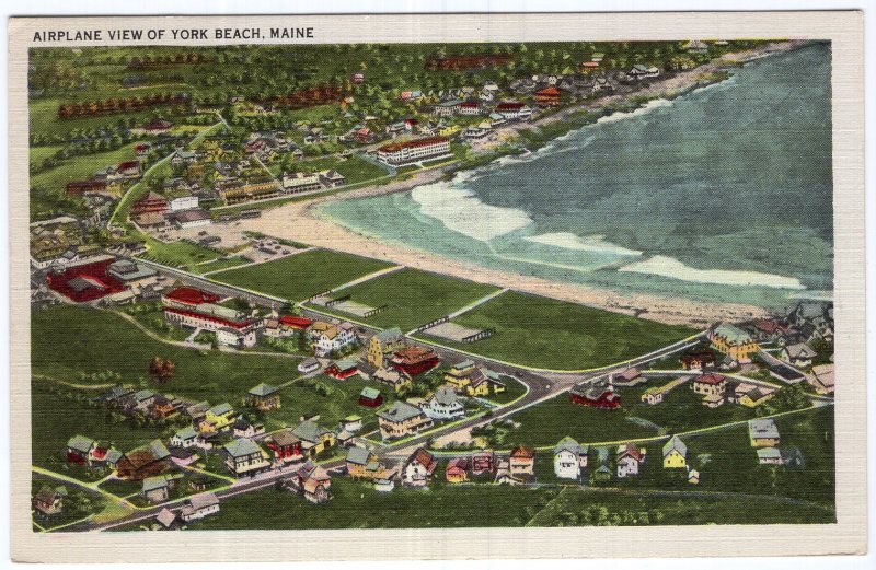 Airplane View Of York Beach, Maine