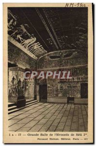 Old Postcard Egypt Egypt Great hall of the Hypogeum SETI 1