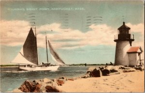 Rounding Brant Point, Nantucket MA c1946 Vintage Postcard R36