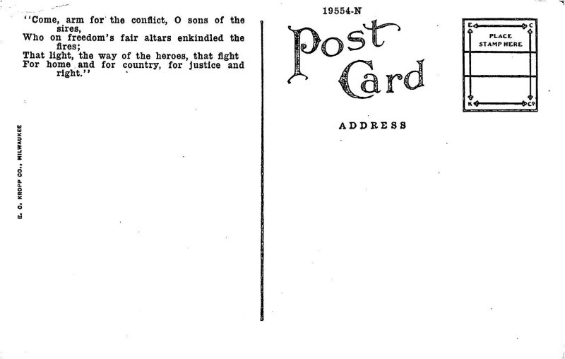 US Naval Training Station Administration Building Great Lakes IL 1920 postcard