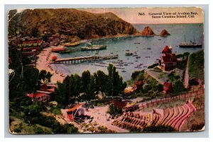 Vintage 1914 Postcard Panoramic View Avalon Bay Santa Catalina Island California